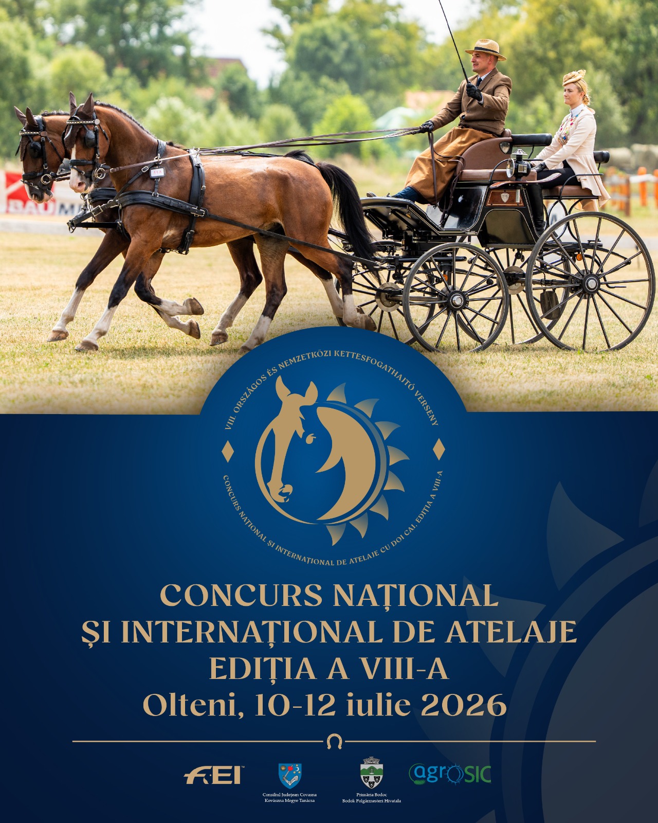 Număr record de atelaje înscrise la concursul de la Olteni
